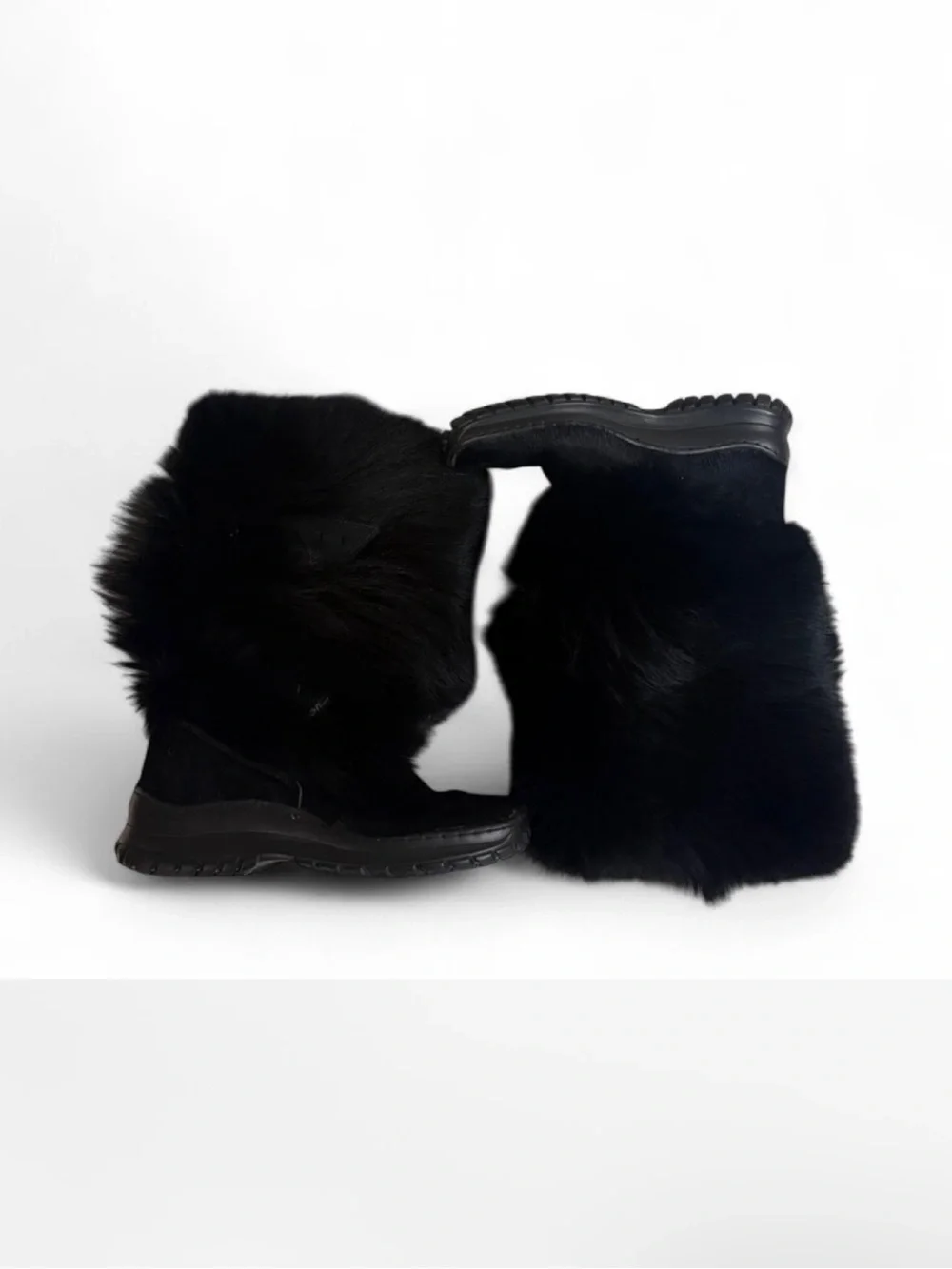 Oscar Sport black fur winter après-ski boots